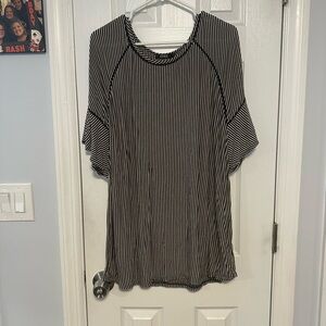 Cure 1X Striped Shirt Black Tan (L3)